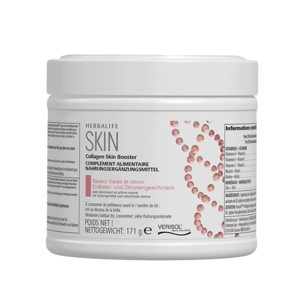 <b>Collagen Skin Booster</b> fraise et citron 171 g très efficace pour retrouver votre peau !